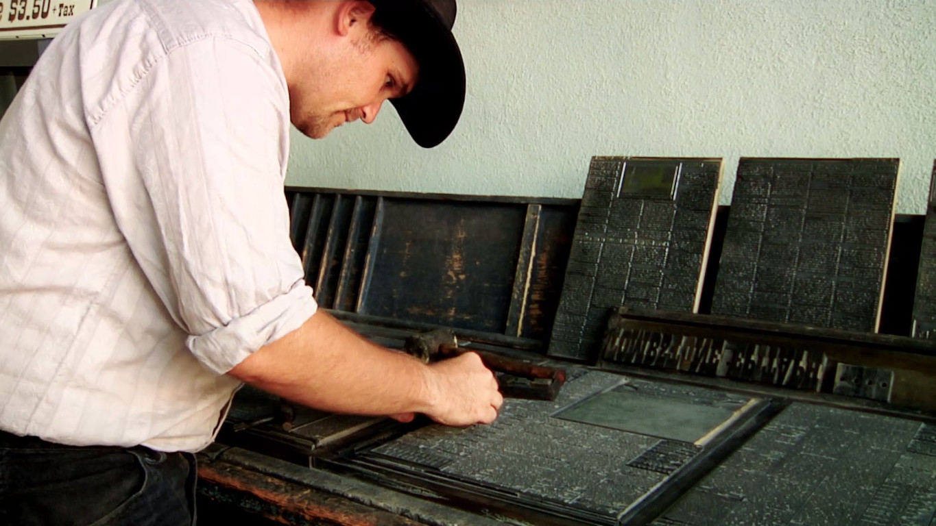 Historic typesetting at The Tombstone Epitaph