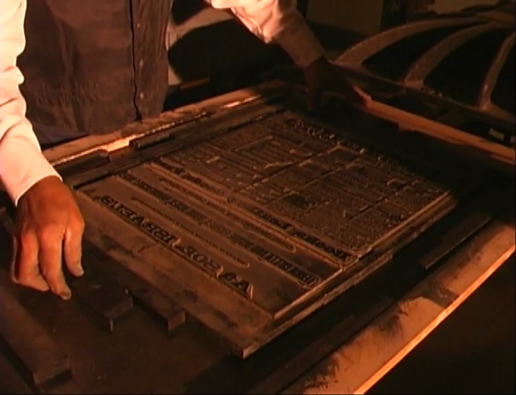 Setting type at The Tombstone Epitaph